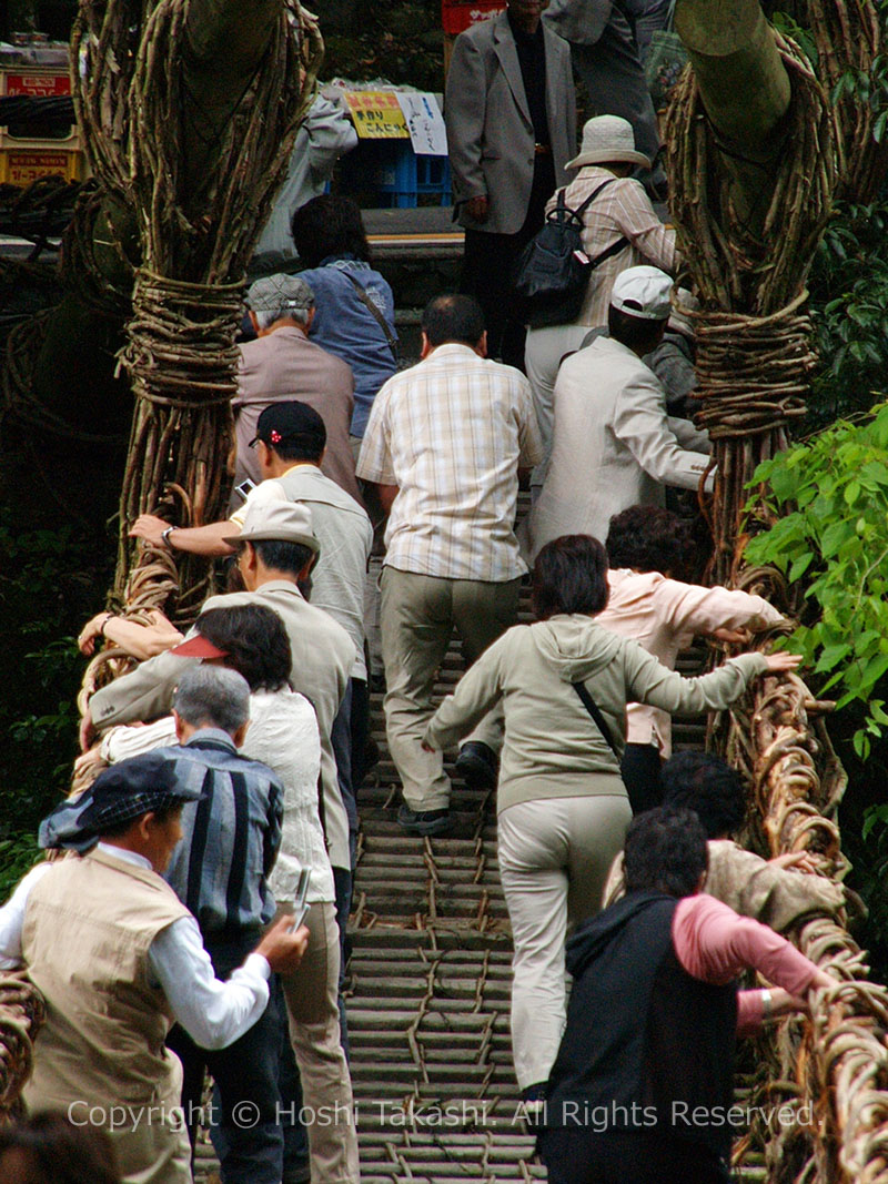 一方通行のかずら橋